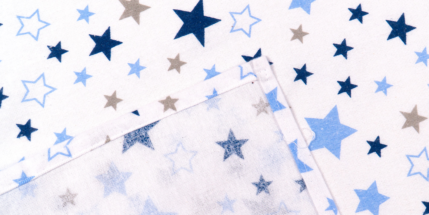 Pielucha flanelowa gwiazdki niebieskie szare